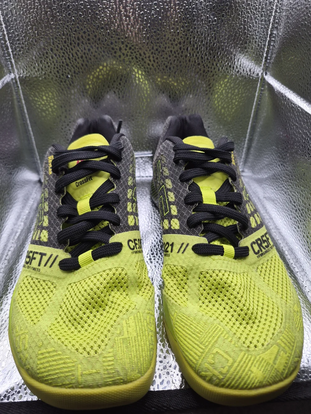 Reebok Womens Neon Yellow & Black CrossFit Training Shoe Size 7
